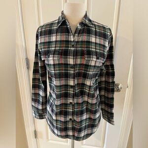 Madewell Plaid Boyfriend Button-Up Shirt-Size Small
